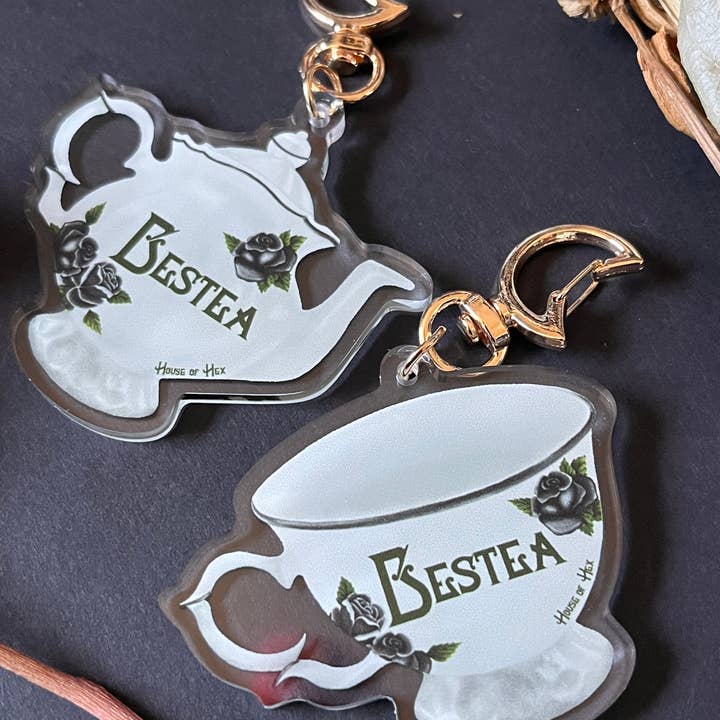 House of Hex - Wholesale Keychain - Women's - Bestea Keychain Set | BFF | Tea party | Friendship7