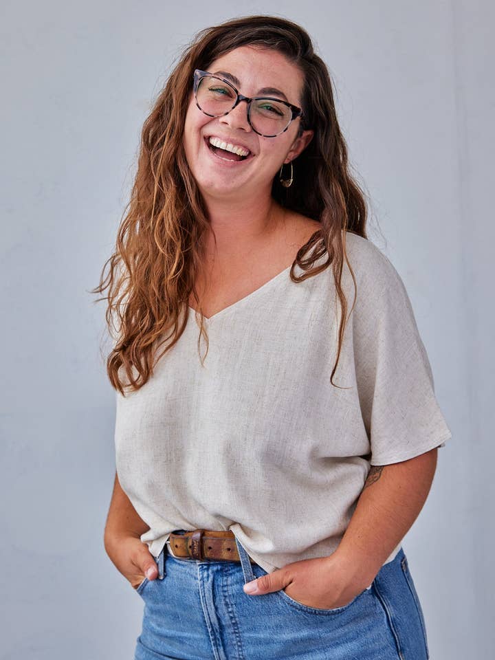 The Chloe Top, Natural for wholesale by Devan Gregori