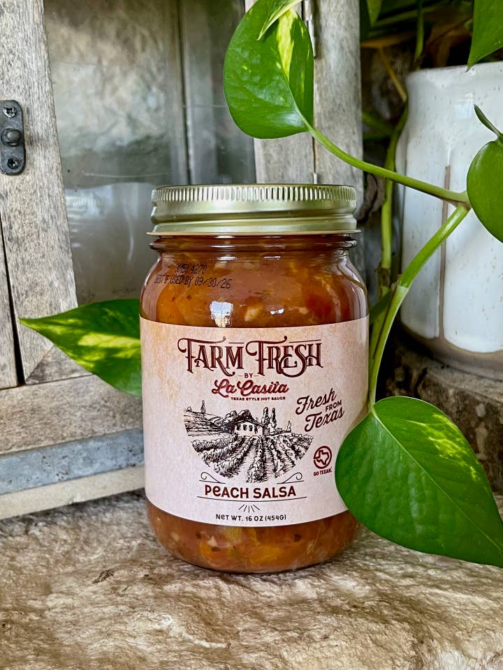 Farm Fresh by La Casita Peach Salsa for wholesale by La Casita Hot Sauce