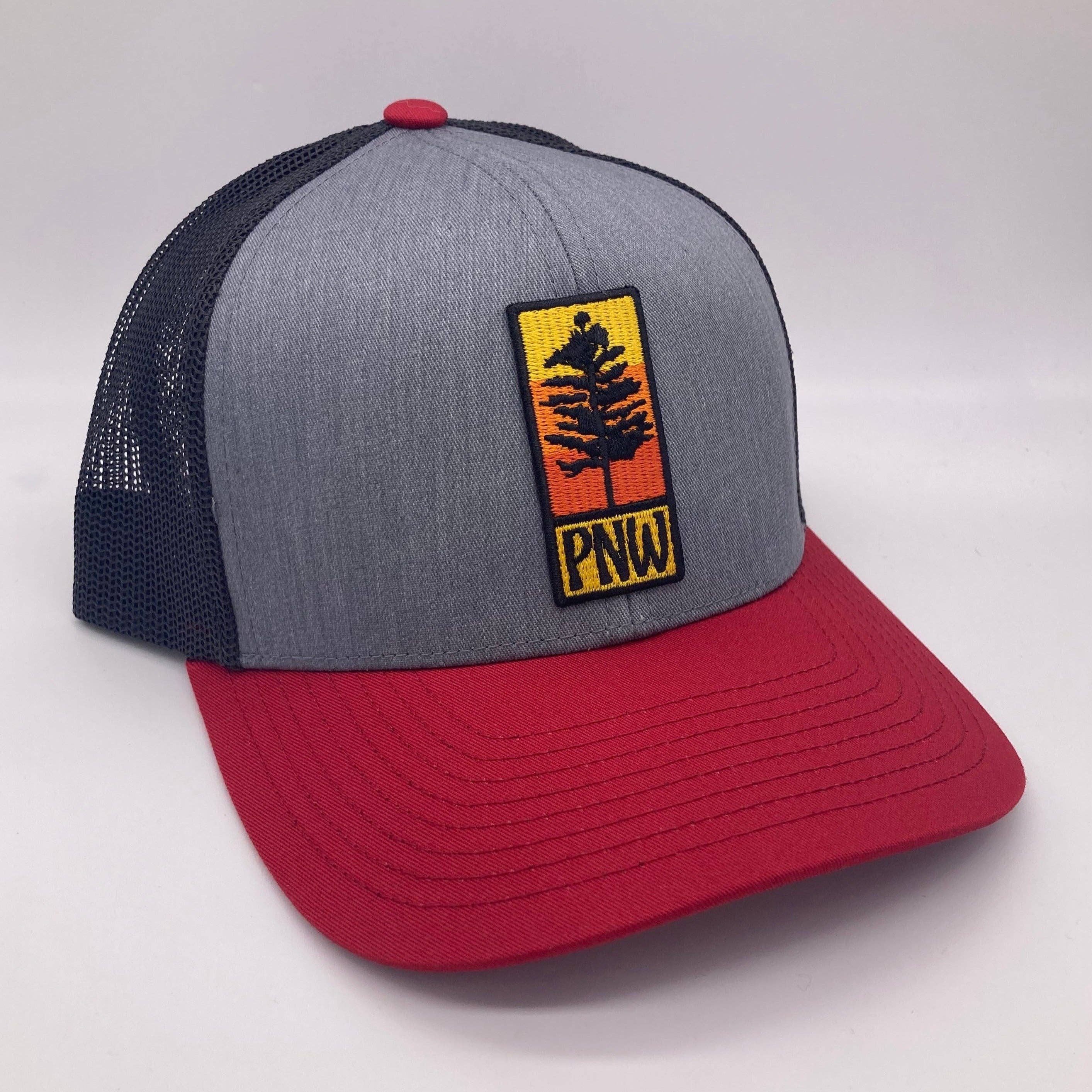 Tree City Stickers - Vente Casquette de camionneur – unisexe - PNW Lone Pine - Casquette de camionneur (3 couleurs au choix)1
