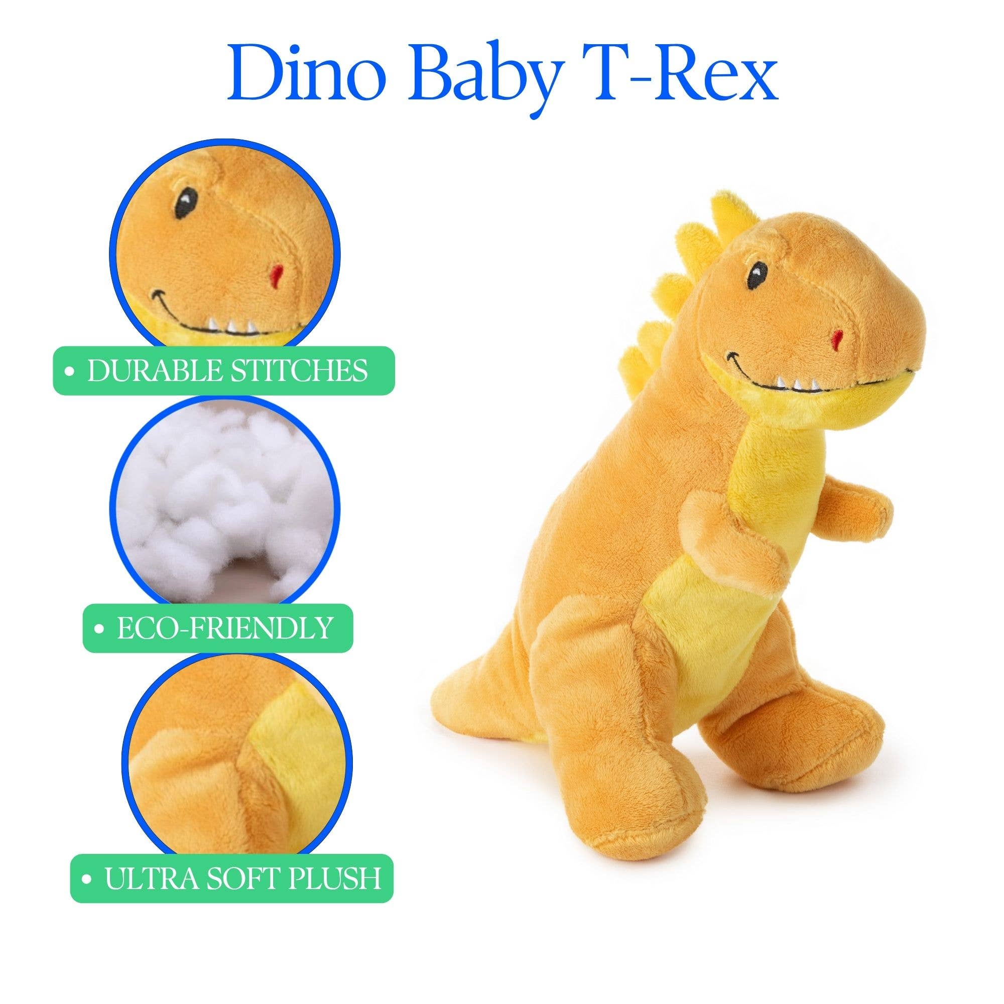 The Petting Zoo – Peluche - Crianças e bebés por atacado – Dinossauro Bebé T-Rex de Peluche 11" (27cm)7