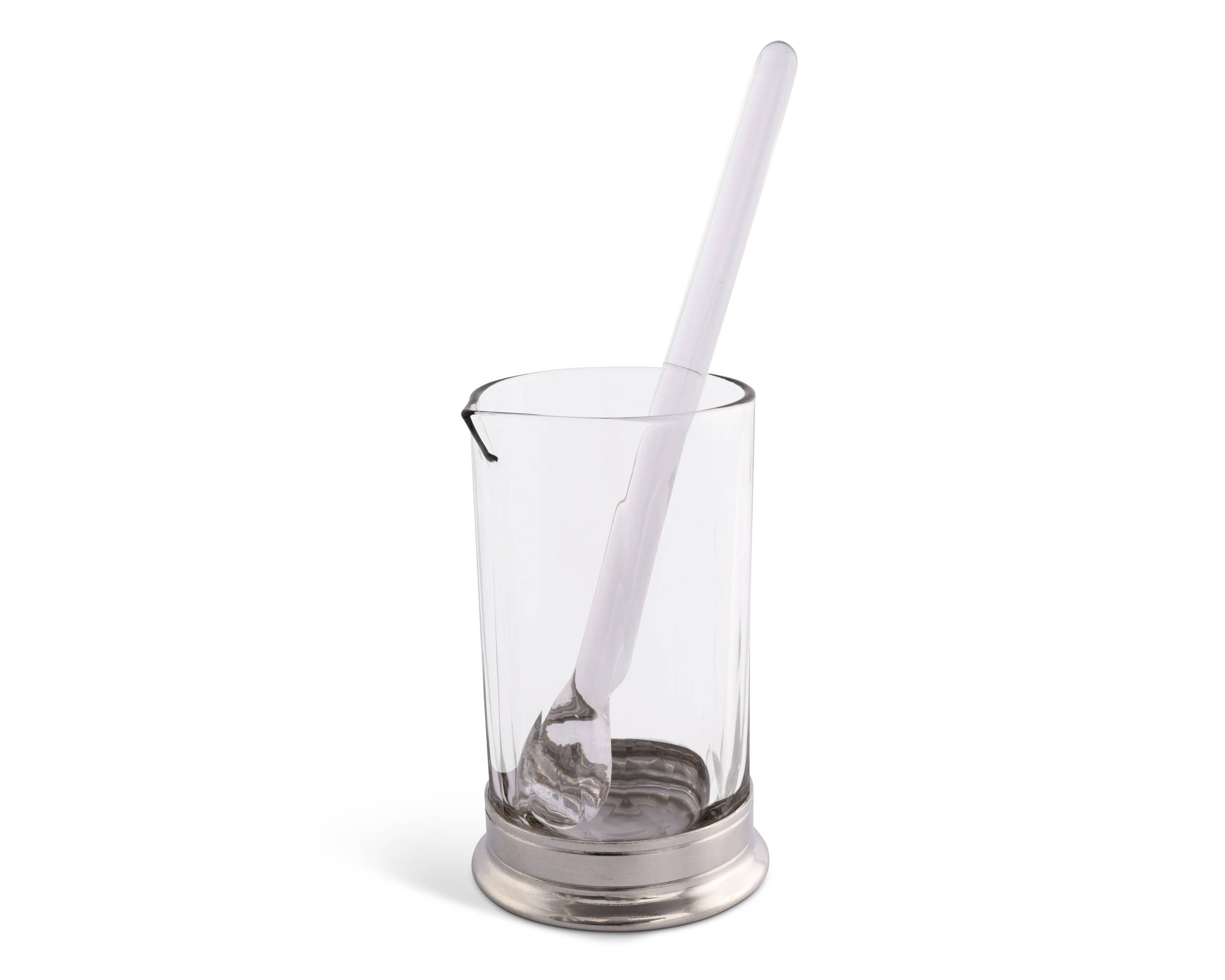 Vagabond House – wholesale Cocktail shaker – Mixing Pitcher and Stirrer - Hatched Glass2