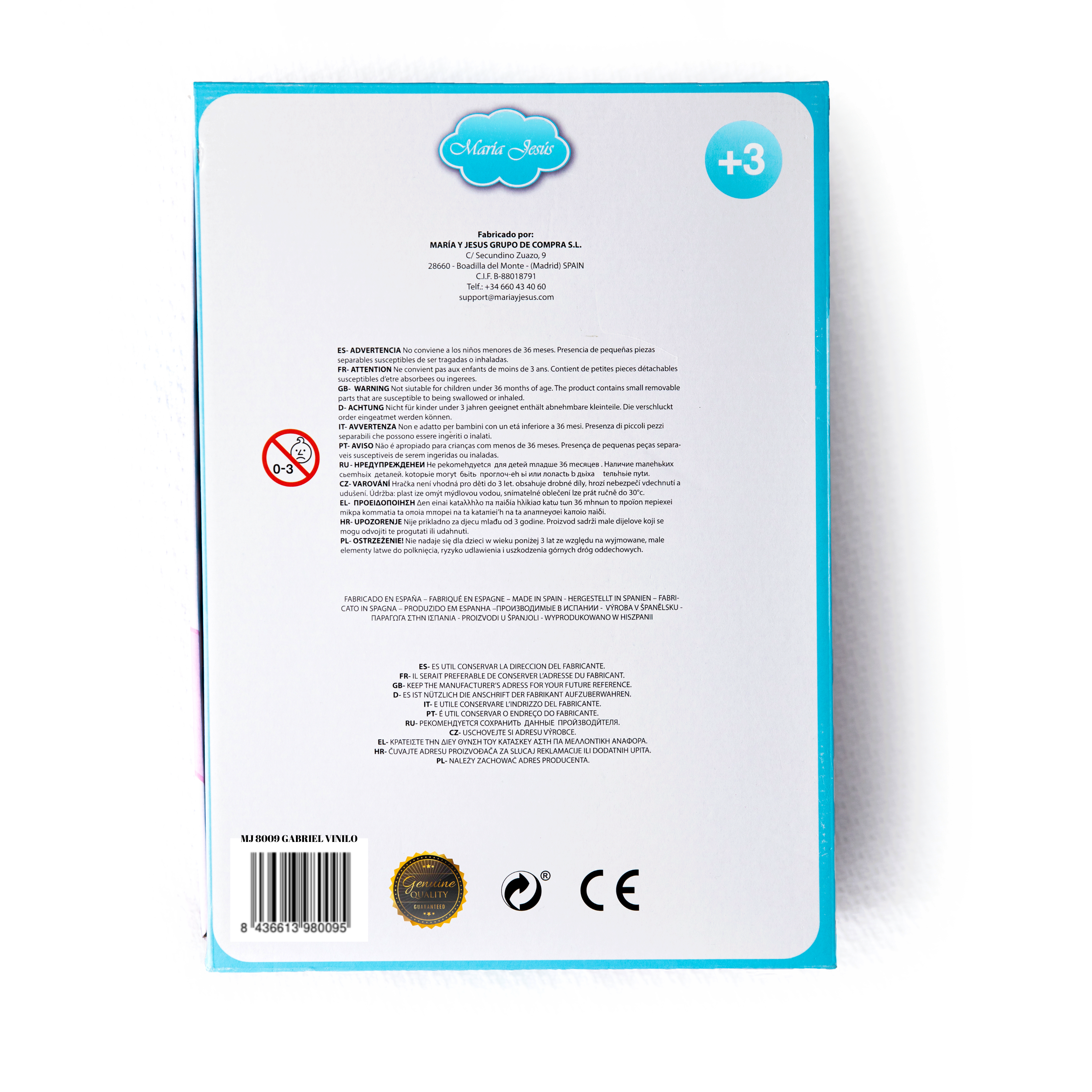 Maria & Jesus - Wholesale Pop - Kinderen - Reborn babypop Gabriel – realistische collectorpop van 52 cm5