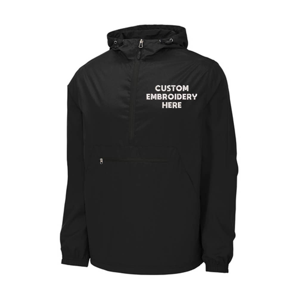 TSS Printing - Wholesale Athletic Jacket - Men's - Men's Embroidered Packable Anorak - Your Logo Embroider0