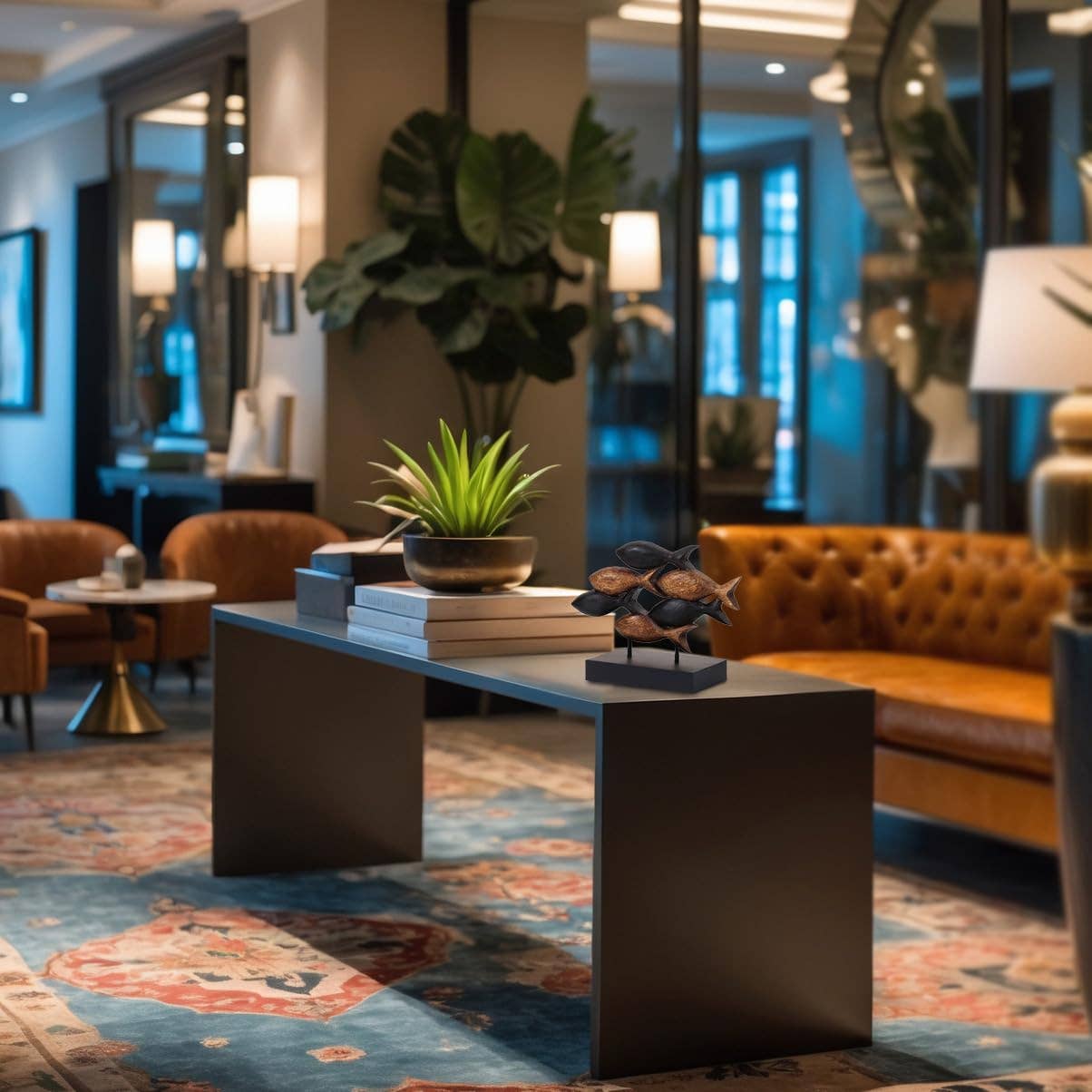 Castanho Aqua Serenity – Escultura de Peixe em Madeira Entalhada à Mão, Decoração Artística para Casa para venda a revendedores na Faire6