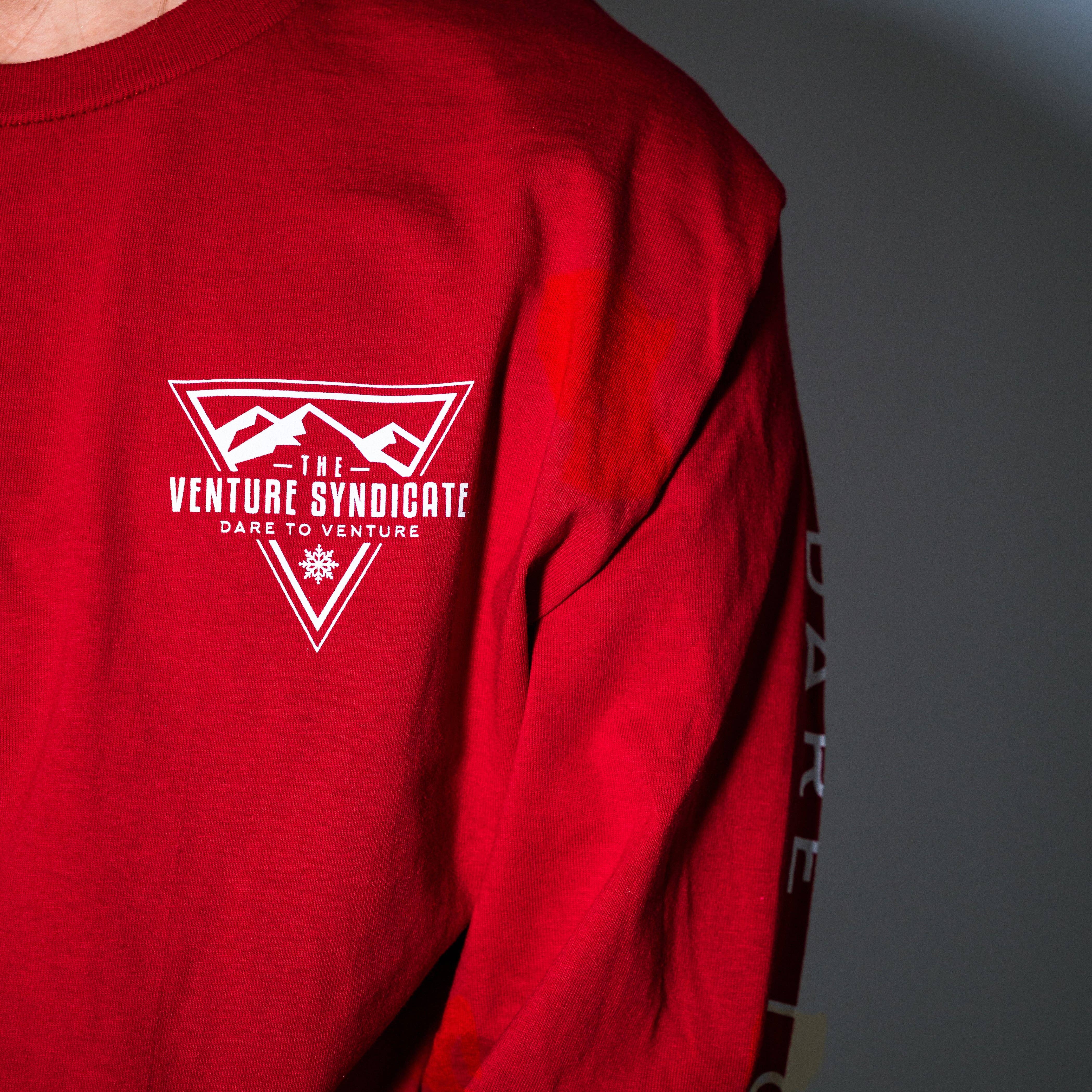 The Venture Syndicate - Wholesale Screen Printed T-Shirt - Women's - Venture Long Sleeve - Deep Red6