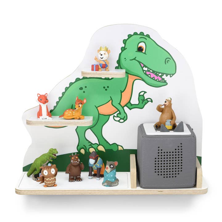 Estantería de madera adecuada para Toniebox, tamaño mediano, T-Rex para venta al por mayor de stadtecken