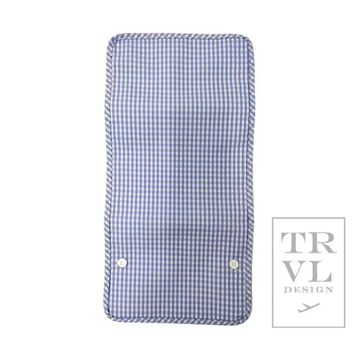 Mini Rollup Hanging Bag - Gingham Lilac for wholesale by TRVL Design