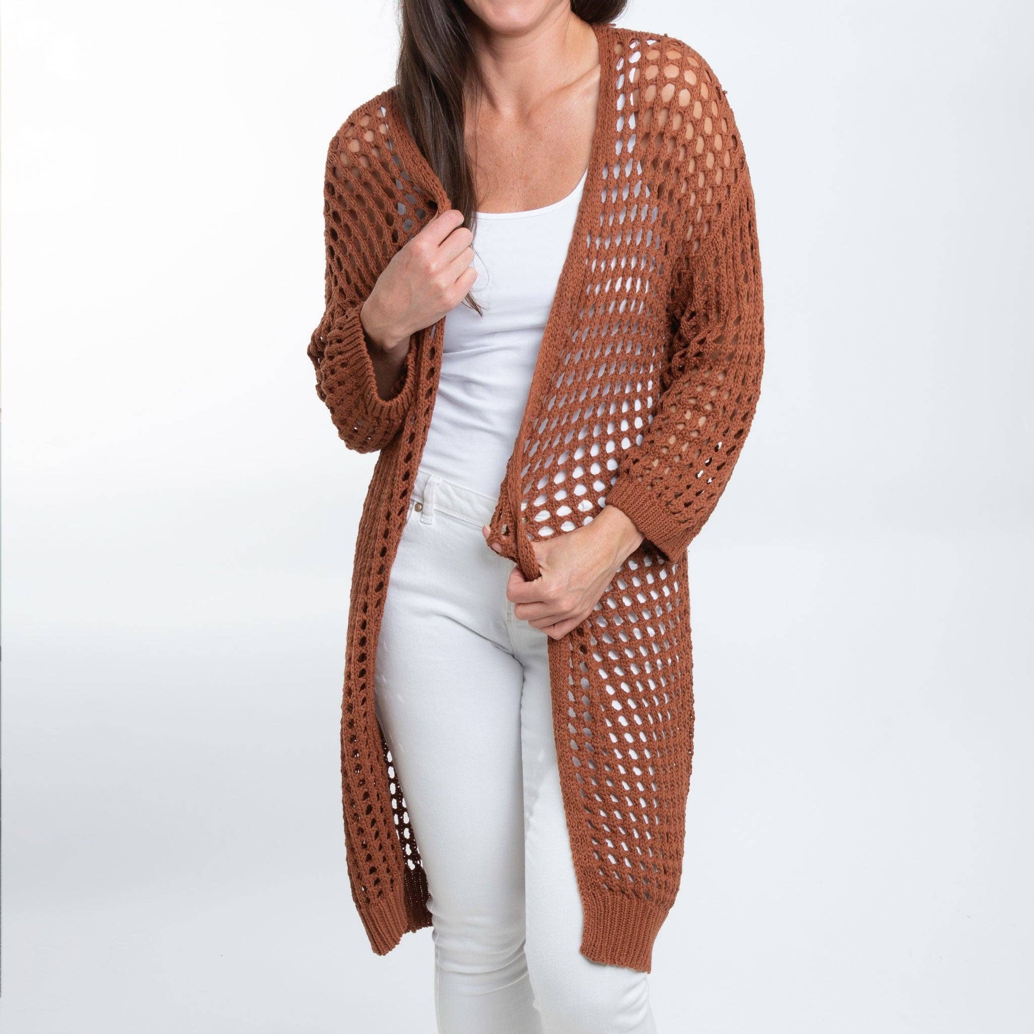 Howard's – Großhandel Strickjacke – Damen – Damenbekleidung in großen Größen Häkel-Cardigan Enya Langarm6