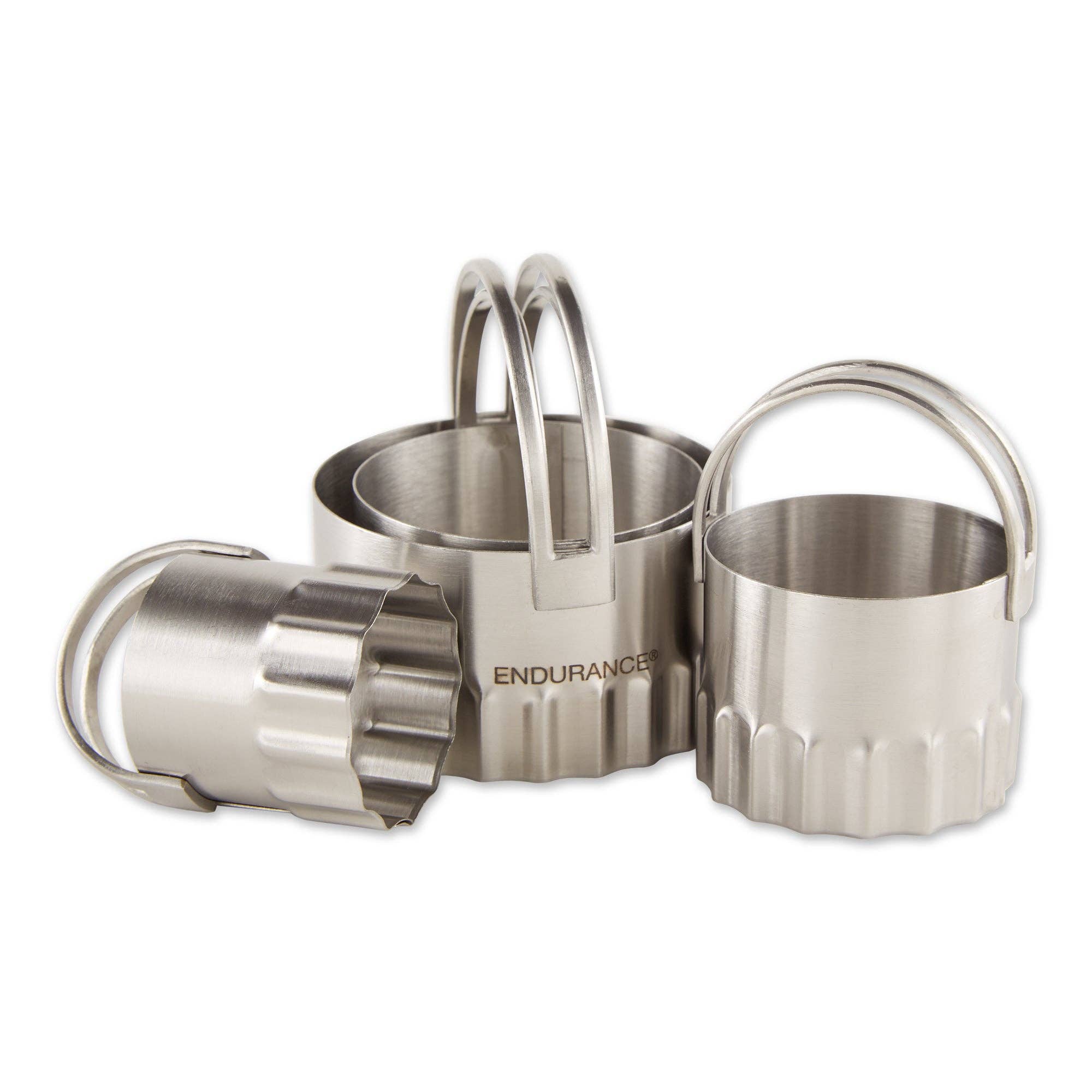 RSVP International - Wholesale Cookie Cutter - Biscuit Cutters - Round Rippled Set Of 41