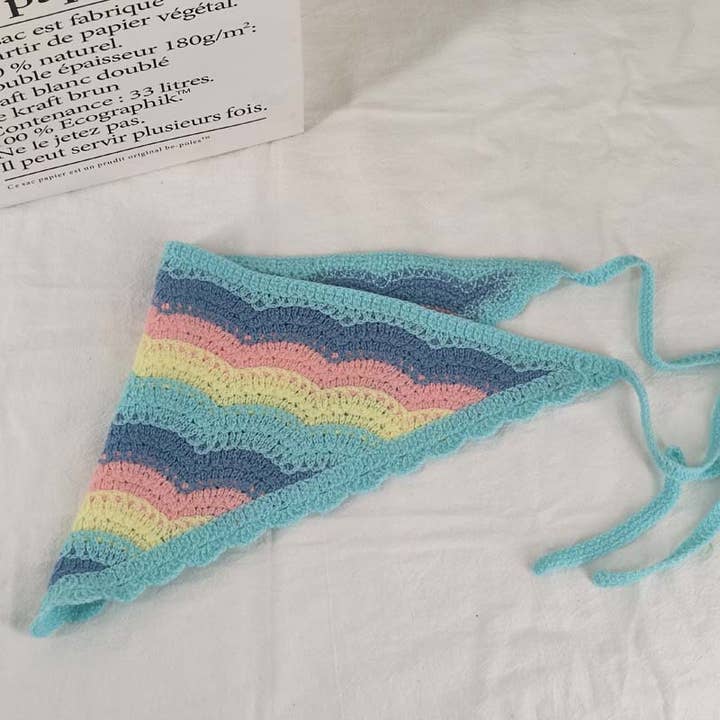 MKS America - Wholesale Bandana - Women's - Cherry Strawberry Floral checkered Crochet Bandana -56colors56