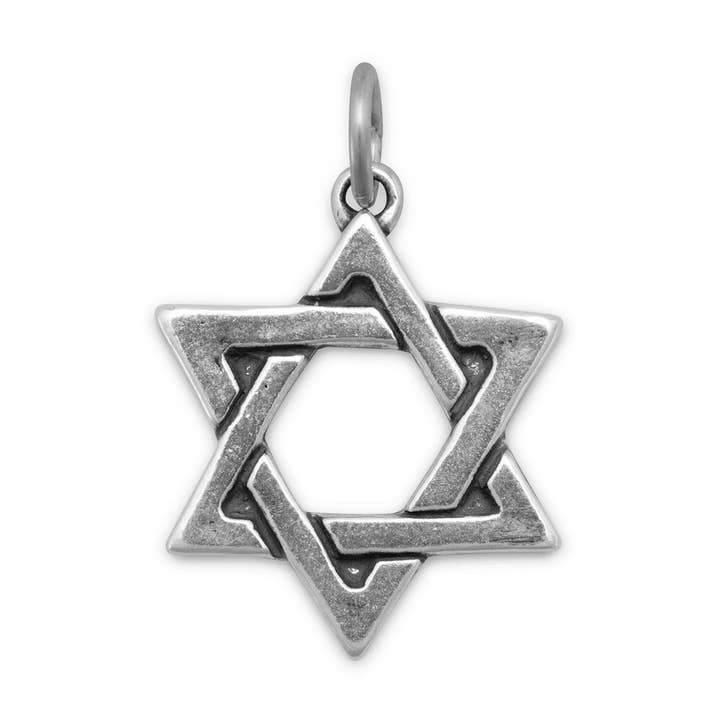 Silver Stars Collection - Wholesale Individual Charm/Pendant - Silver or Gold Star of David Charm1