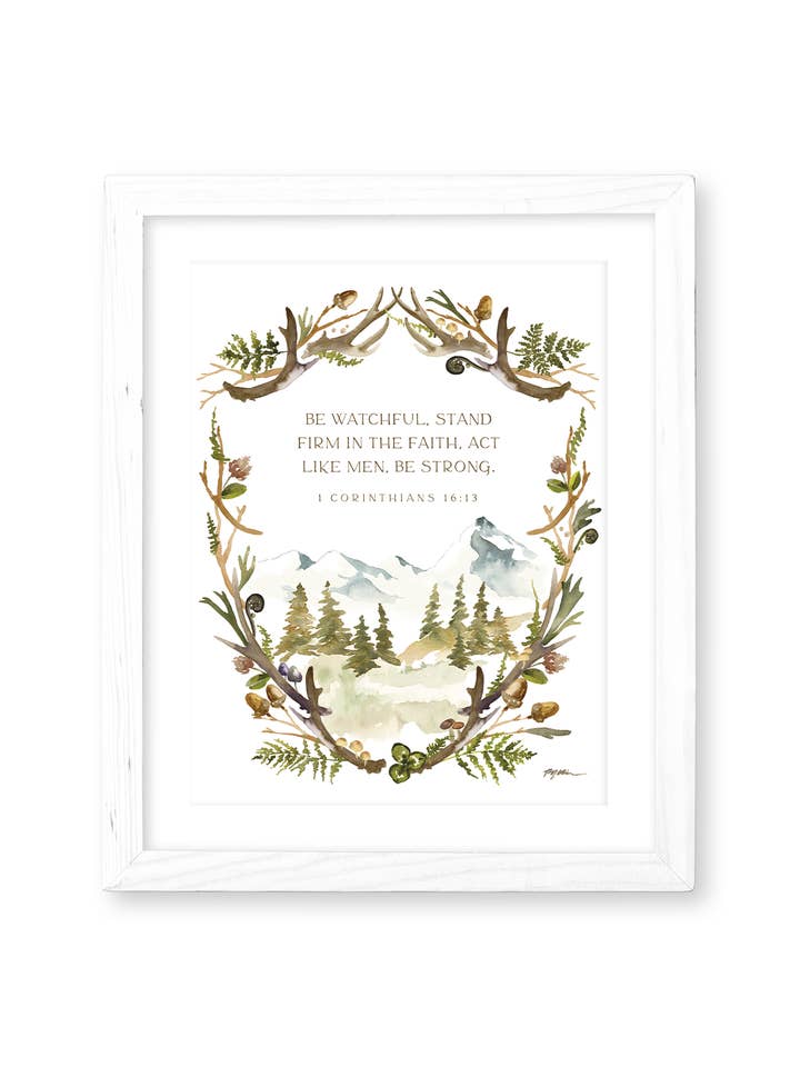 1 Corinthians 16:13 | Stand Firm in the Faith Print for wholesale by GraceLaced by Ruth Chou Simons