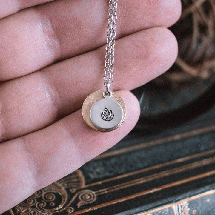 Flame Necklace for wholesale by Stamp and Stampbility