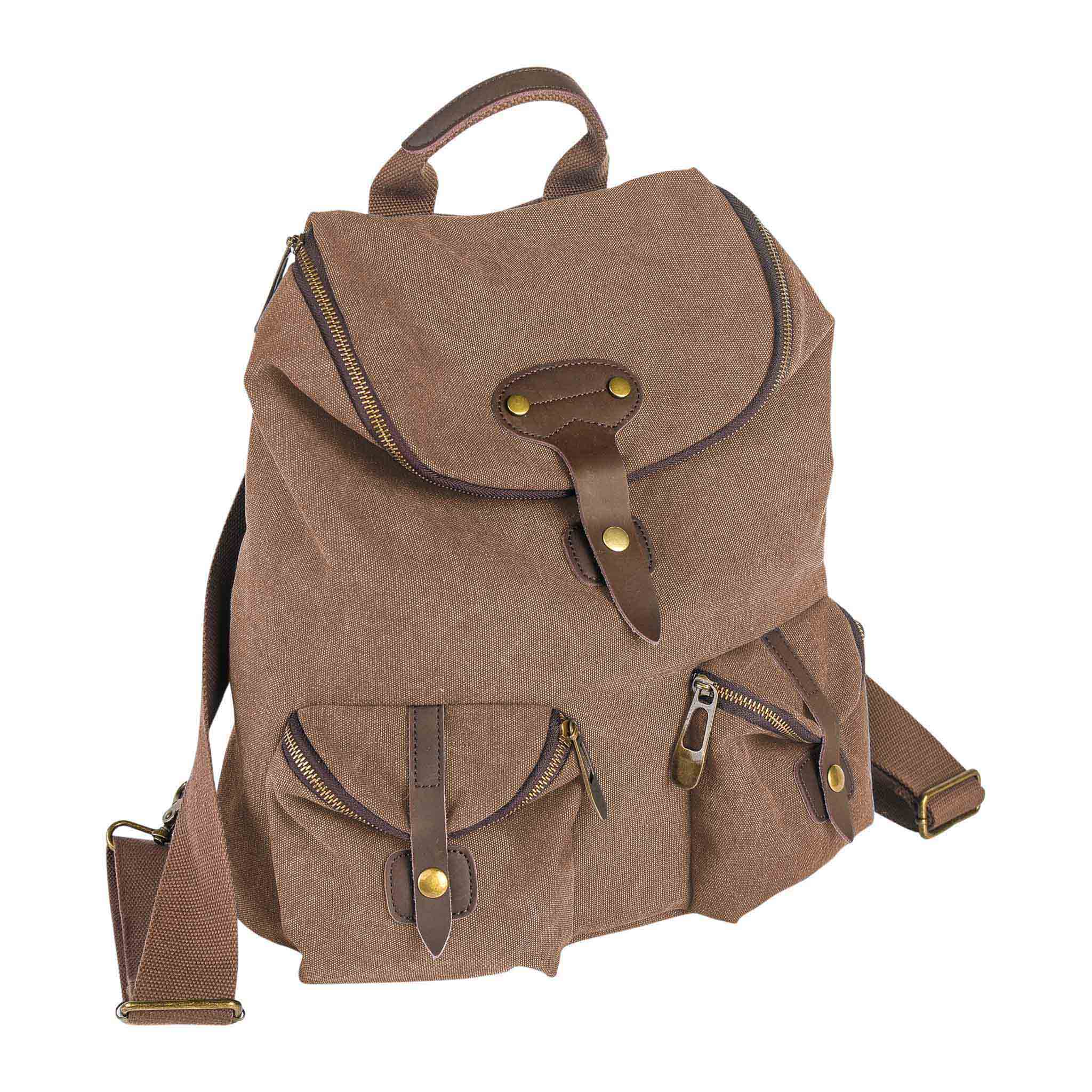 ZEDE PARIS - Wholesale Backpack - Women's - SAINT-PAUL - Canvas and leather backpack99