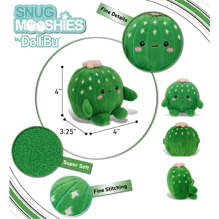 Cota Global - Wholesale Stuffed/Plush Toy - Kids & Baby - SNUG-MOOSHIES PLUSH - CACTUS 4"2