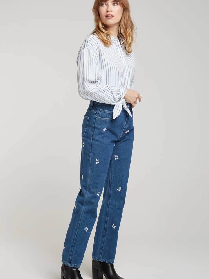 THOMAS - Gestreept hemd met strikjes voor wholesale door Andy & Lucy