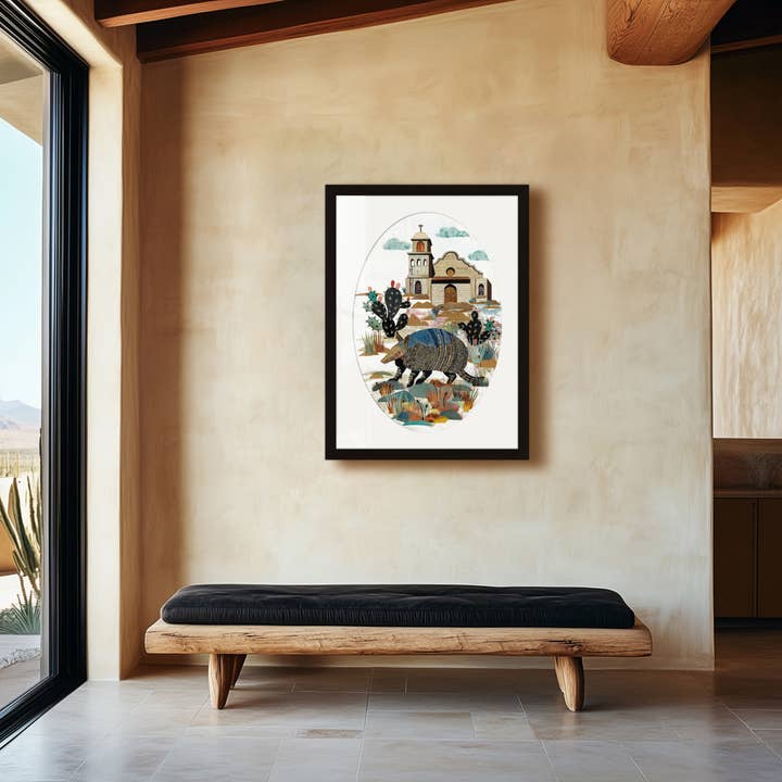 Impressão Artística | Armadillo Wall Art | AT THE MISSION por atacado de Dolan Geiman