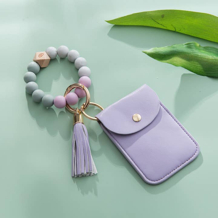 Sparkle Being - Wholesale Keychain Bracelet - Silicone Bracelet Card & Coin Purse - Keychain Wallet (Laura