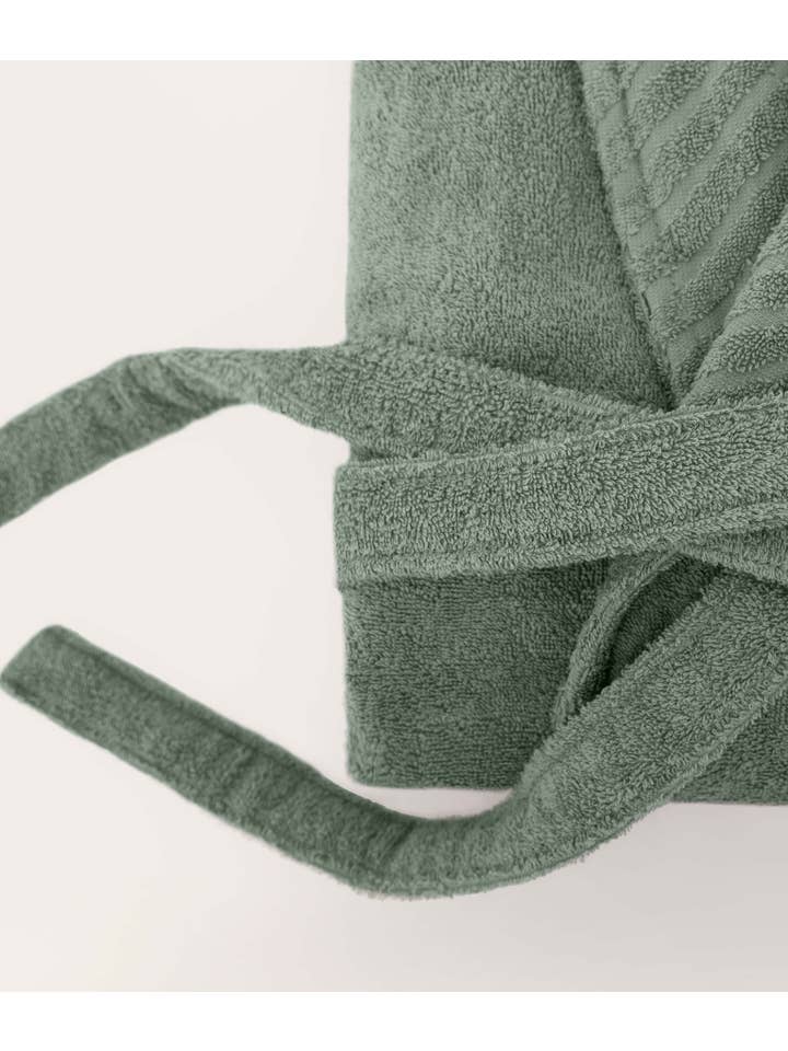Multi Colored Koza Home Likya 100% Cotton Green Dowry Bathrobe Set of 2 1 Bathrobe 1 Towel 1050A SM for wholesale on Faire