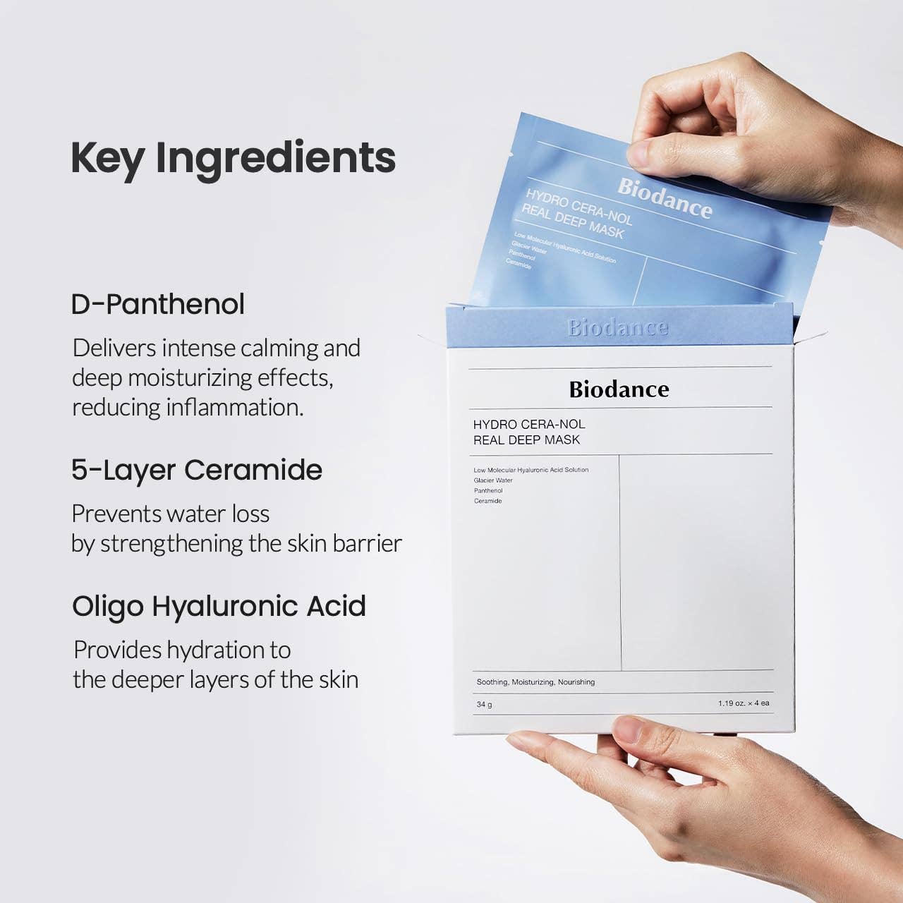 Sol Beauty Lab - Wholesale Skincare Face Mask - BIODANCE Hydro Cera-nol Real Deep Masks6