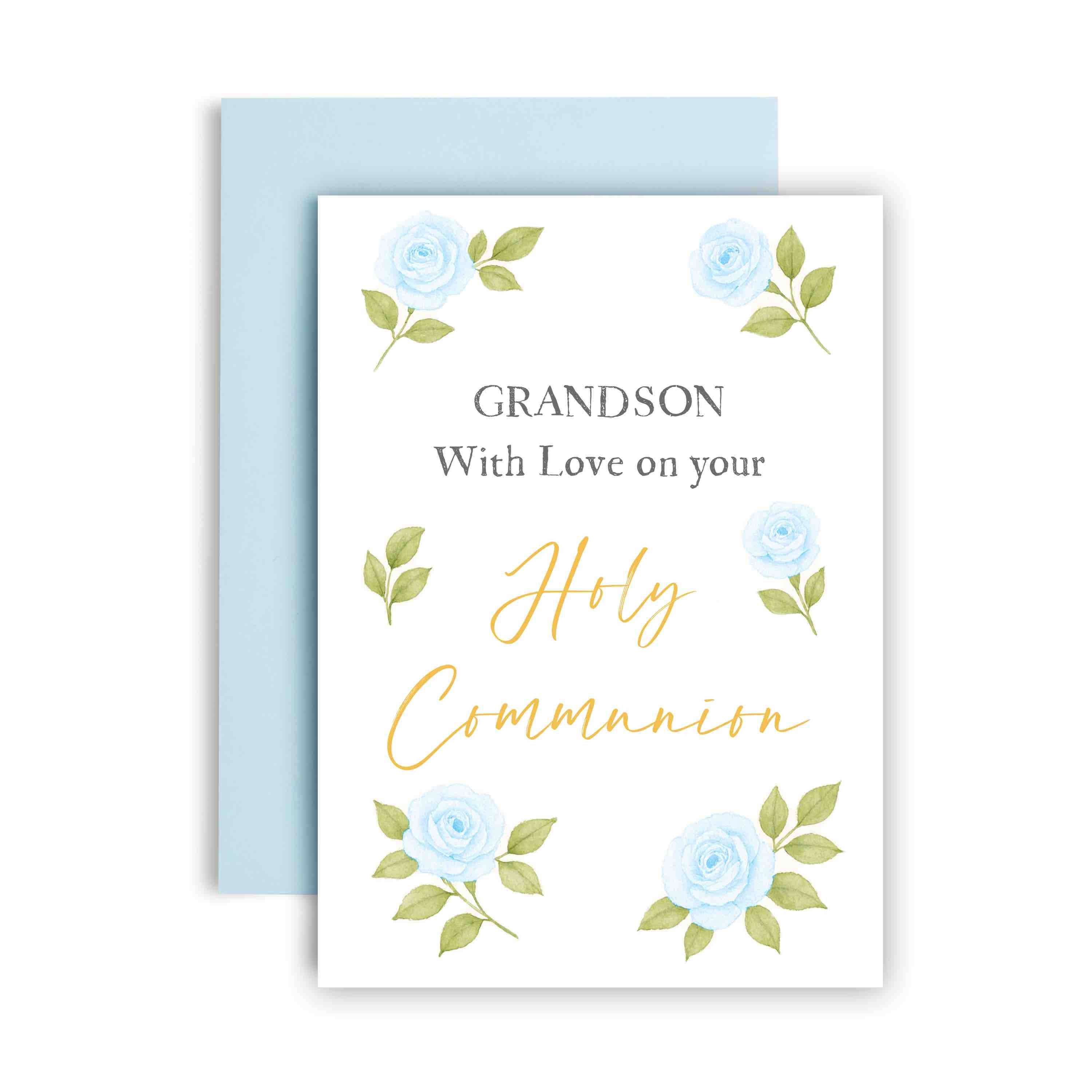 Huxters - Wholesale Religious Card - On a Special first Holy Communion Gold Floral Card4