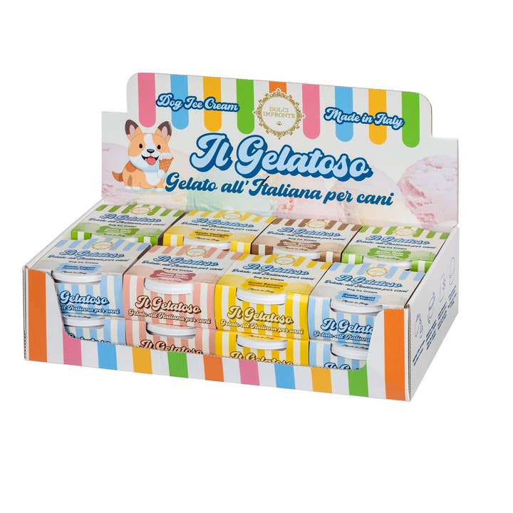 Fifty Srl - Dolci Impronte The Italian Pet Pastry – wholesale Kex - Hund – Gelatoso den italienska glassen för hundar - Äppelsmak 40gr