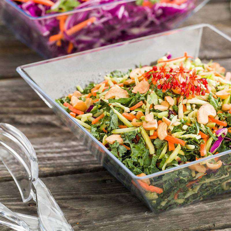 Smarty had a Party – Engroshandel Engangsbestik til servering – 3 qt. klare firkantede plastserveringsskåle - 24 stk.7