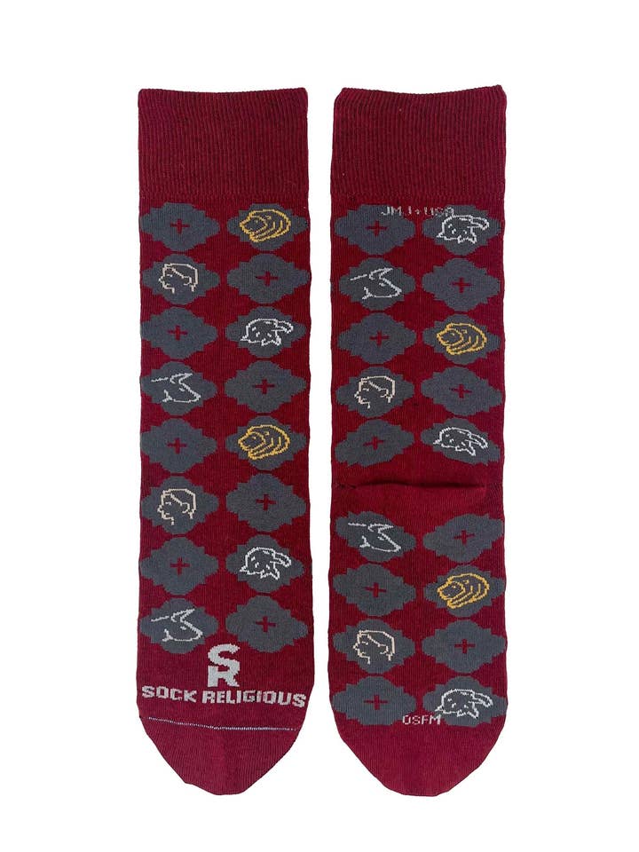 Chaussettes adultes 4 évangélistes pour la vente par Sock Religious