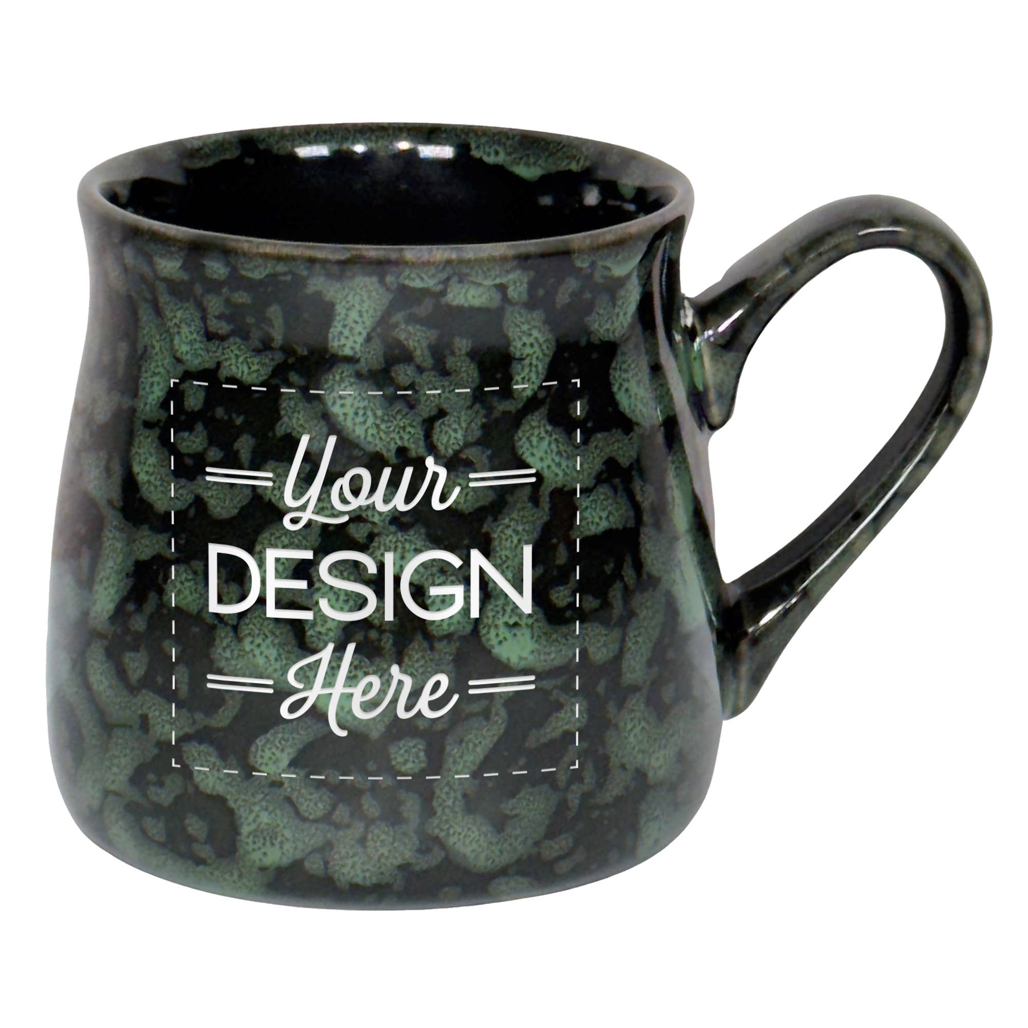 Susquehanna Glass Company - Vente Tasse à café - Mug de taverne Paris avec œuvre d'art personnalisée - Camouflage vert, Camouflage bleu0