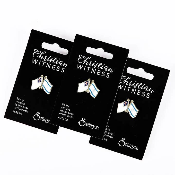 Swanson Christian Products - Vente Épinglettes/boutons - Épinglette - Drapeaux israélien/chrétiens - Lot de 63
