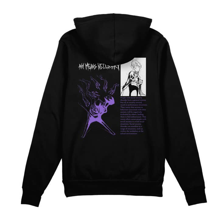 Anxiety Pullover Hoodie Black for wholesale by Any Means Necessary