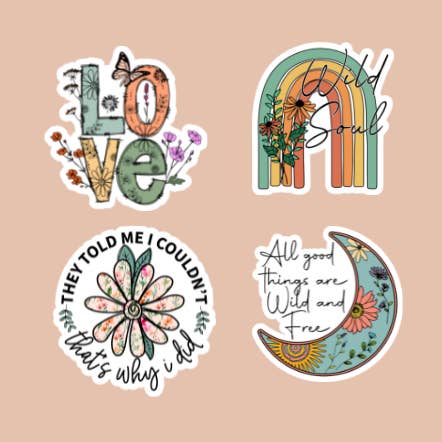 Vintage Wildflower klistermærke pakke for engroshandel hos My LuElla