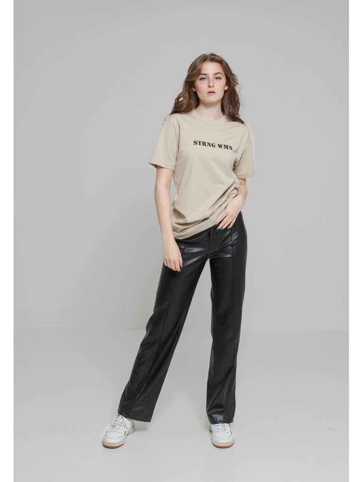 STRNG WMN - Wholesale Screen Printed T-Shirt - Women's - Beige Classic Unisex T-Shirt5