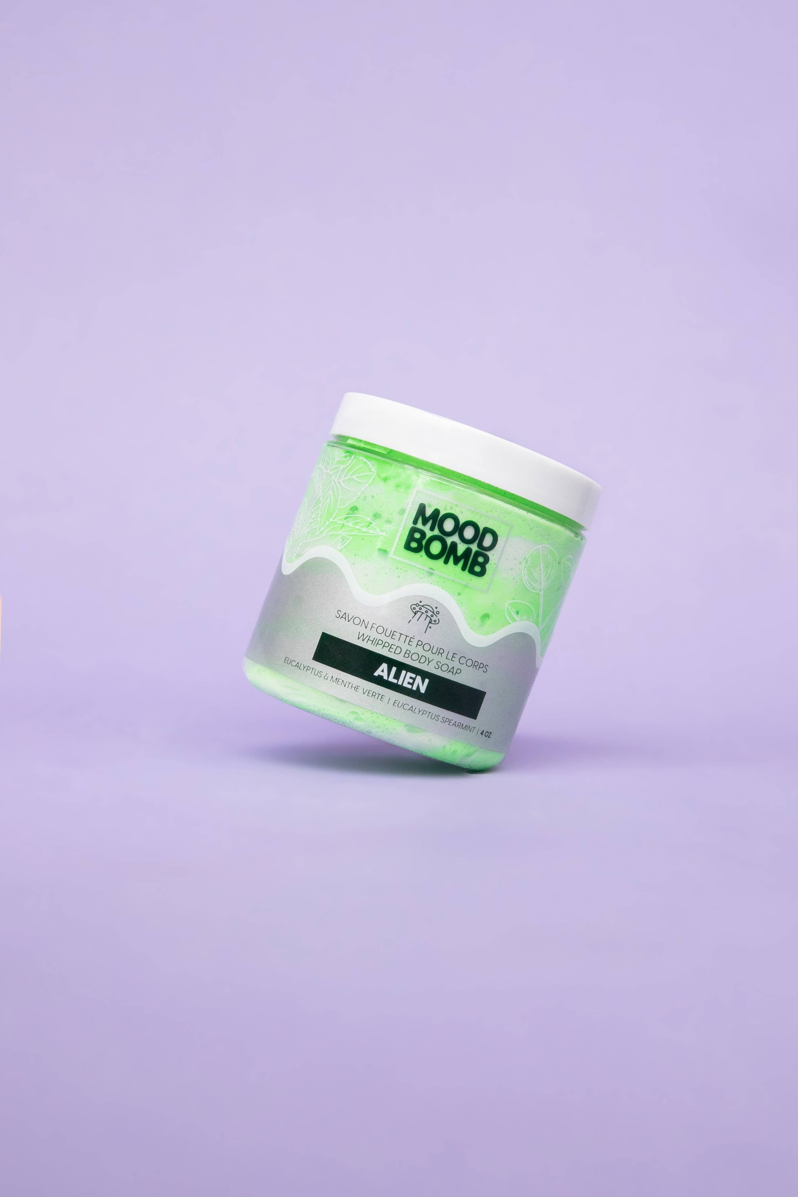 Moodbomb - Venta al por mayor Jabón cremoso - Jabón corporal batido de eucalipto hierbabuena0