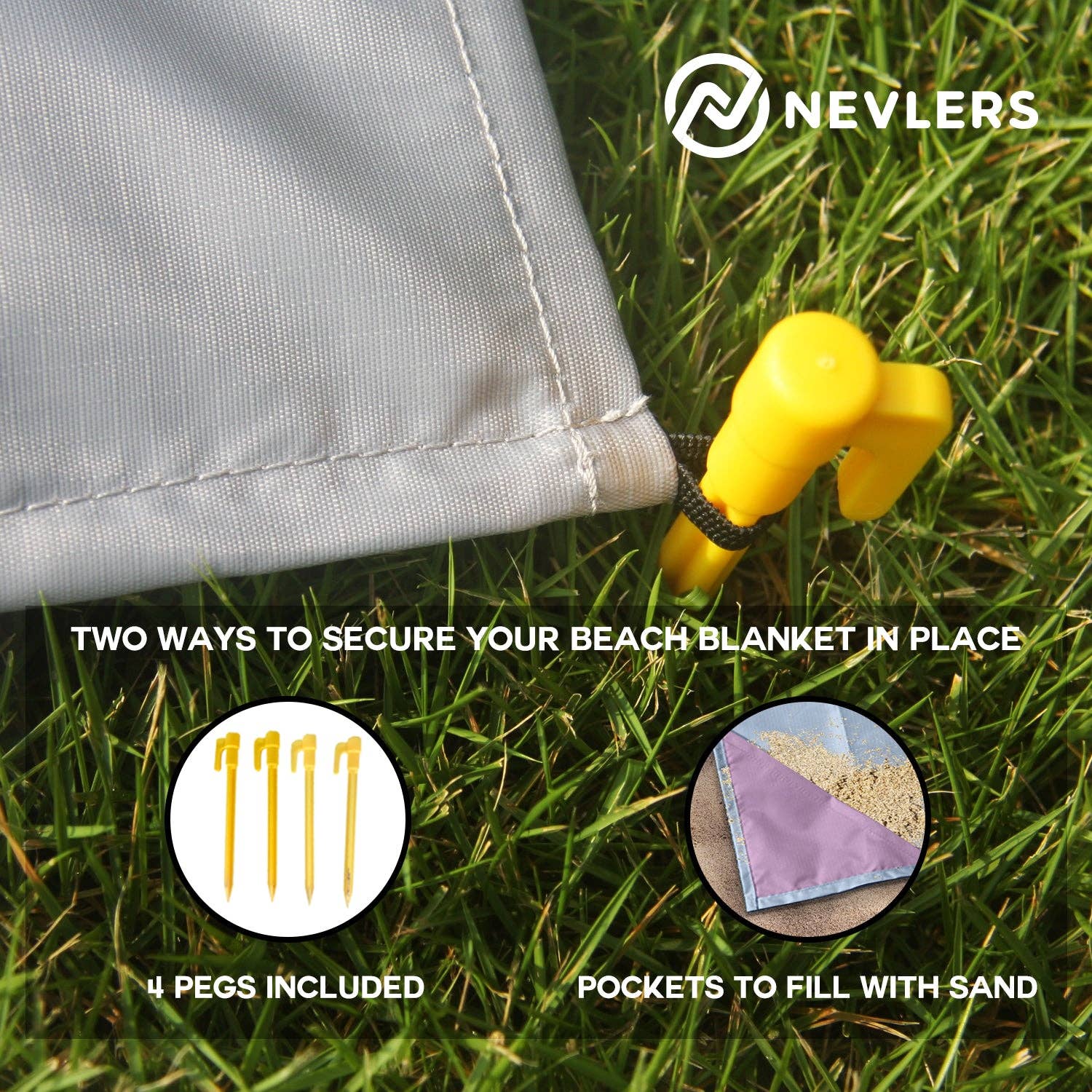 Nevlers - Wholesale Picnic Blanket - Nevlers Sand Free X-Large Beach & Picnic Blanket 10'x10'3