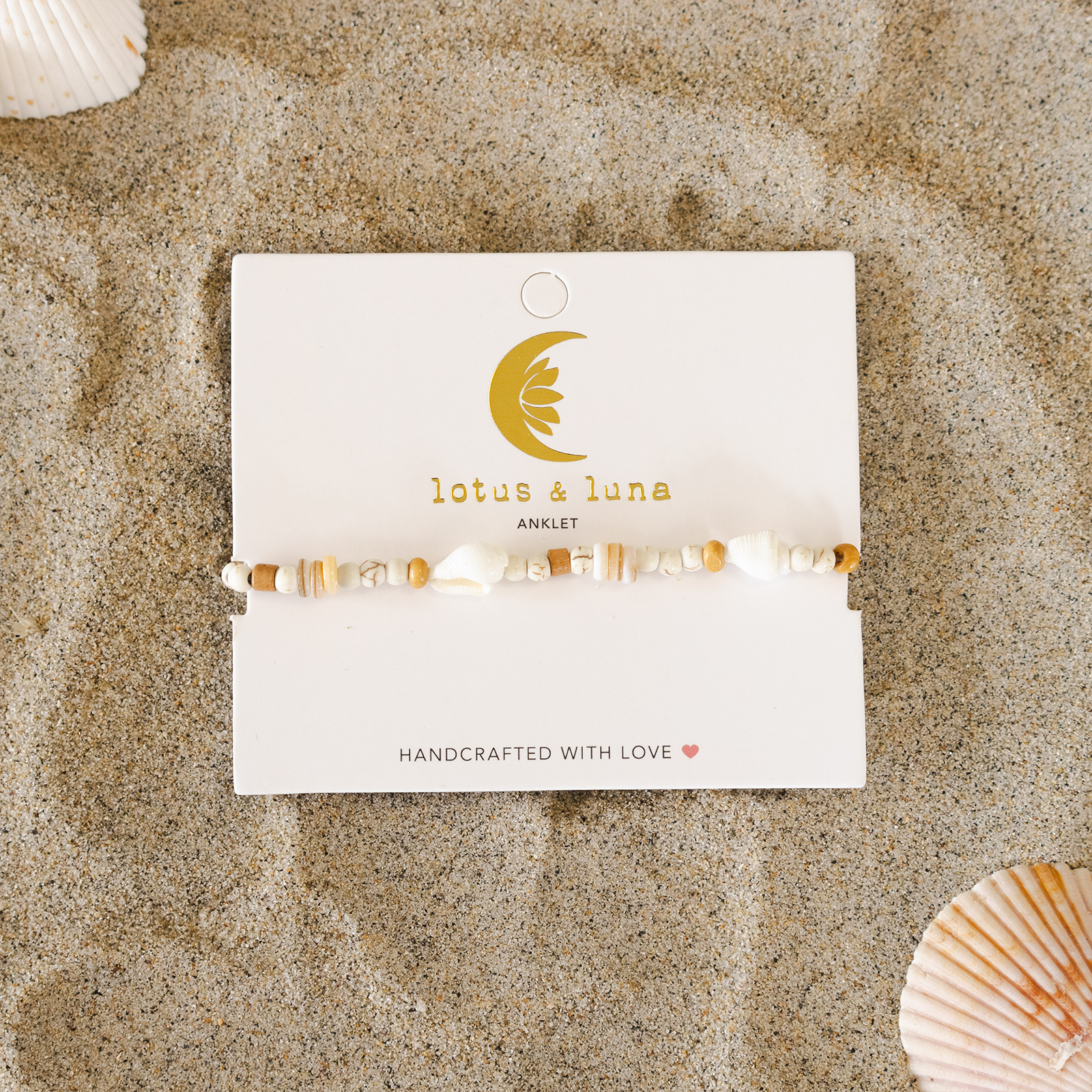 Lotus and Luna - Wholesale Anklet - Tybee Beachcomber Shell Anklet7