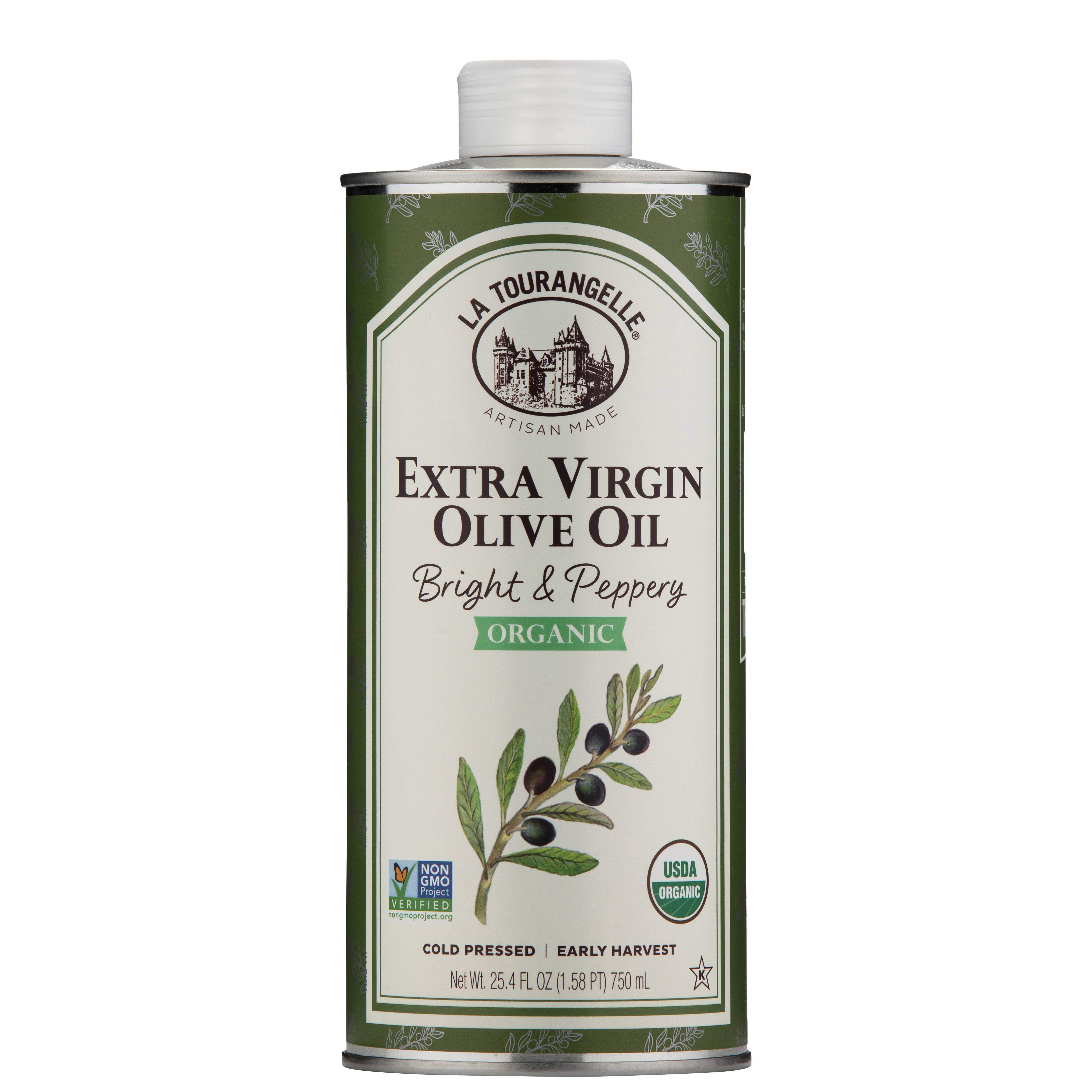 La Tourangelle - Wholesale Olive Oil - Organic Bright & Peppery Extra Virgin Olive Oil - 6 Units9