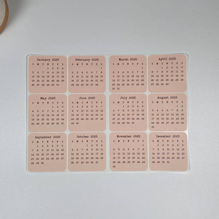 Fig Tree Works – wholesale Klistermärke – Mini Kalender klistermärken7