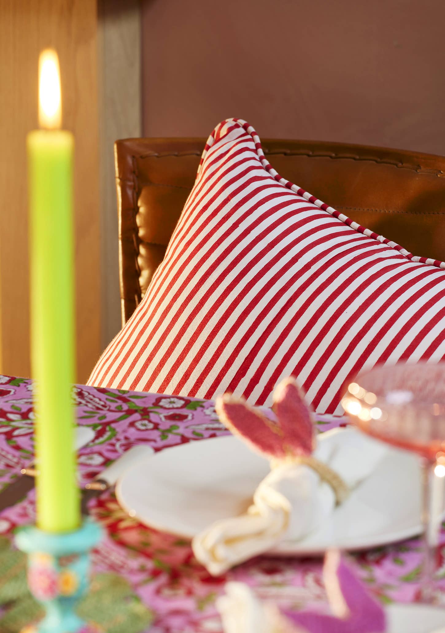 Namaste - Wholesale Throw Pillow Cover - Arana Floral Block Print Cushion Cover3