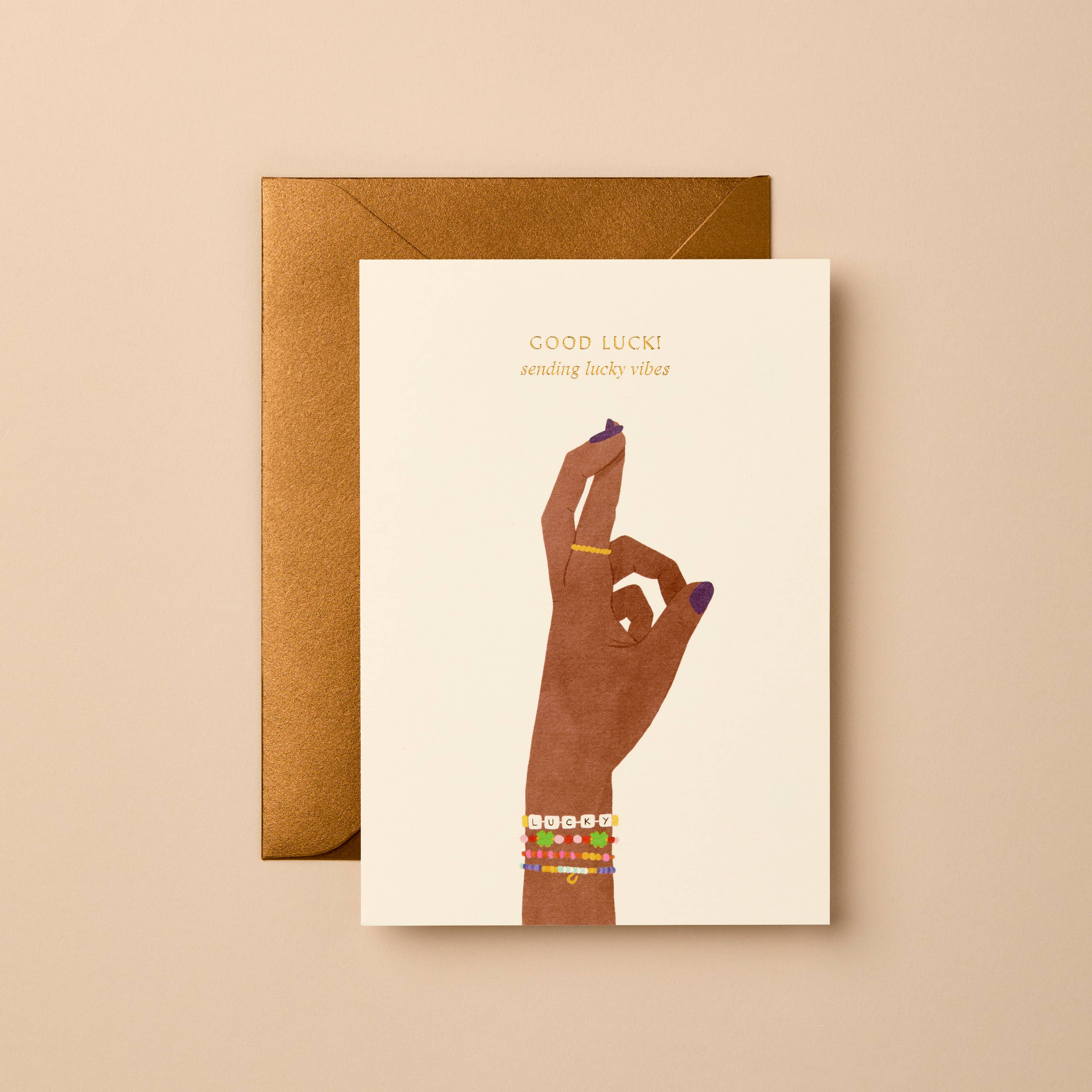 Gabrielle & Celine Greeting Cards Australia - Vente Cartes de bonne chance - Carte de Bonne Chance | Carte de Vœux Écologique avec Feuille0