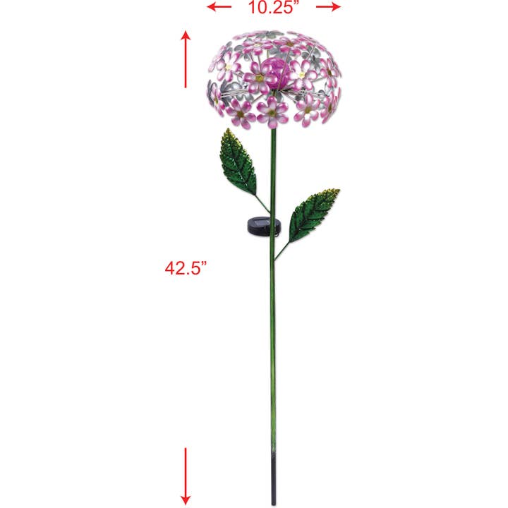 Sunset Vista Designs - Wholesale Garden/Lawn Stake - Hydrangea Solar Stake