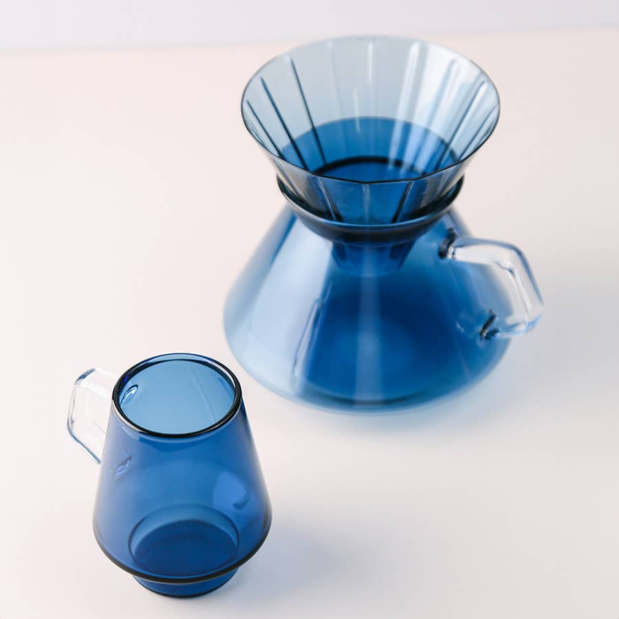 TUTU Home - Wholesale Coffee mug - ”Japanese“ – Blue Geometric Heatproof Glass Mug1