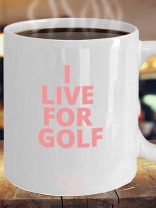 I Live For Golf Cadeau drôle pour golfeur, amateur de golf, joueur de golf - Tasses à café I Live For Golf pour la vente par Sunday Treasures/ Royally Pampered
