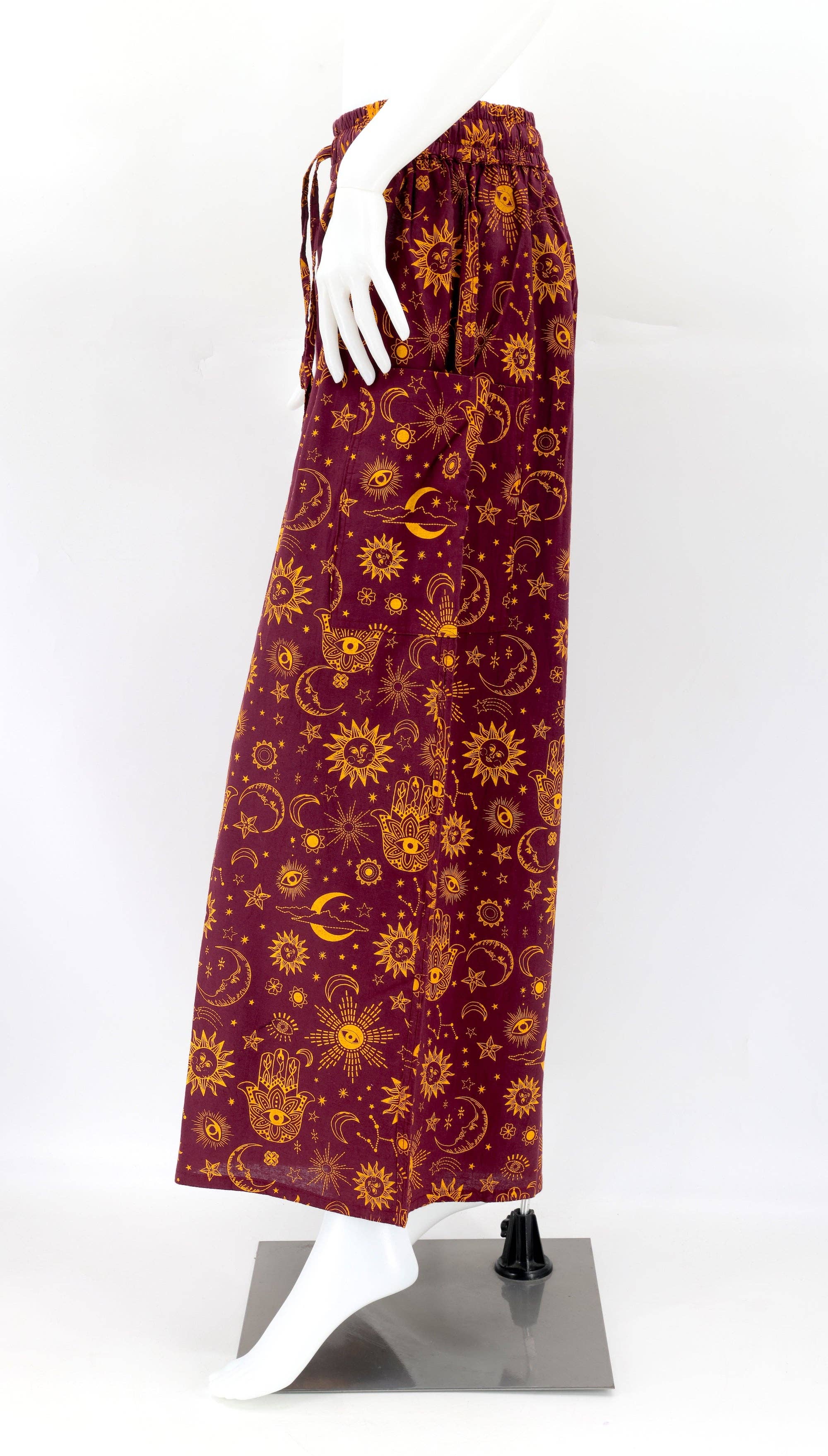 Himalaya Handmade - Wholesale Pants - Women's - Cotton Hippie Handmade Harem Celestial Print Wide Leg Bohemian Trousers19