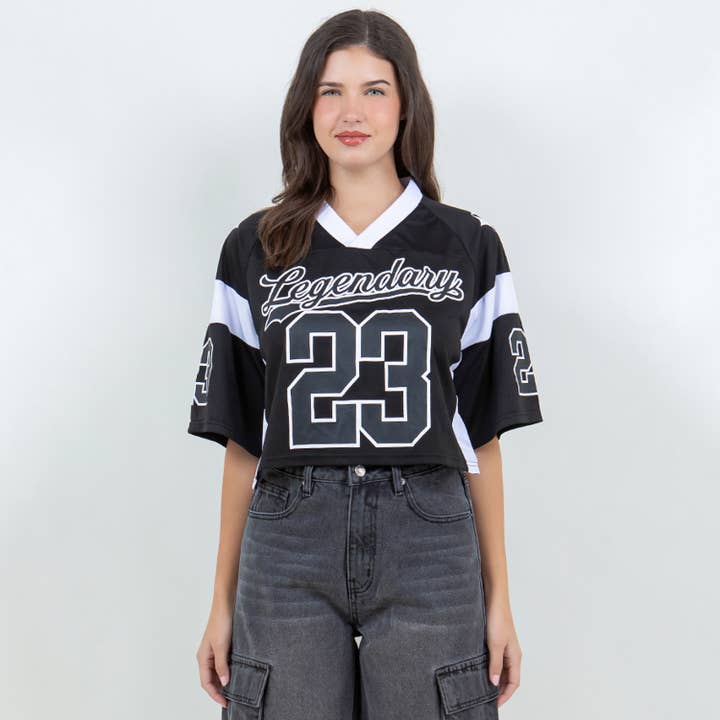 LEGENDARY JERSEY CROPPED TOPS-RJT10276 for wholesale by American Bazi