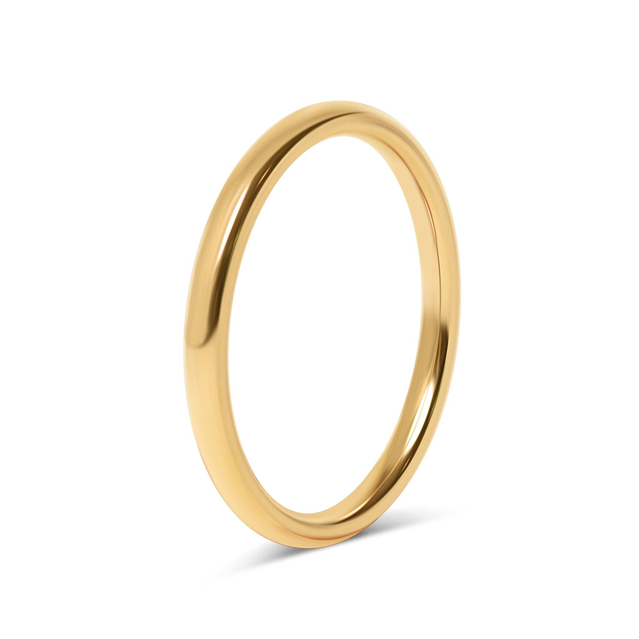 WJW - Wholesale Band/Stacked Ring - Stainless Steel Blank Gold Ring11