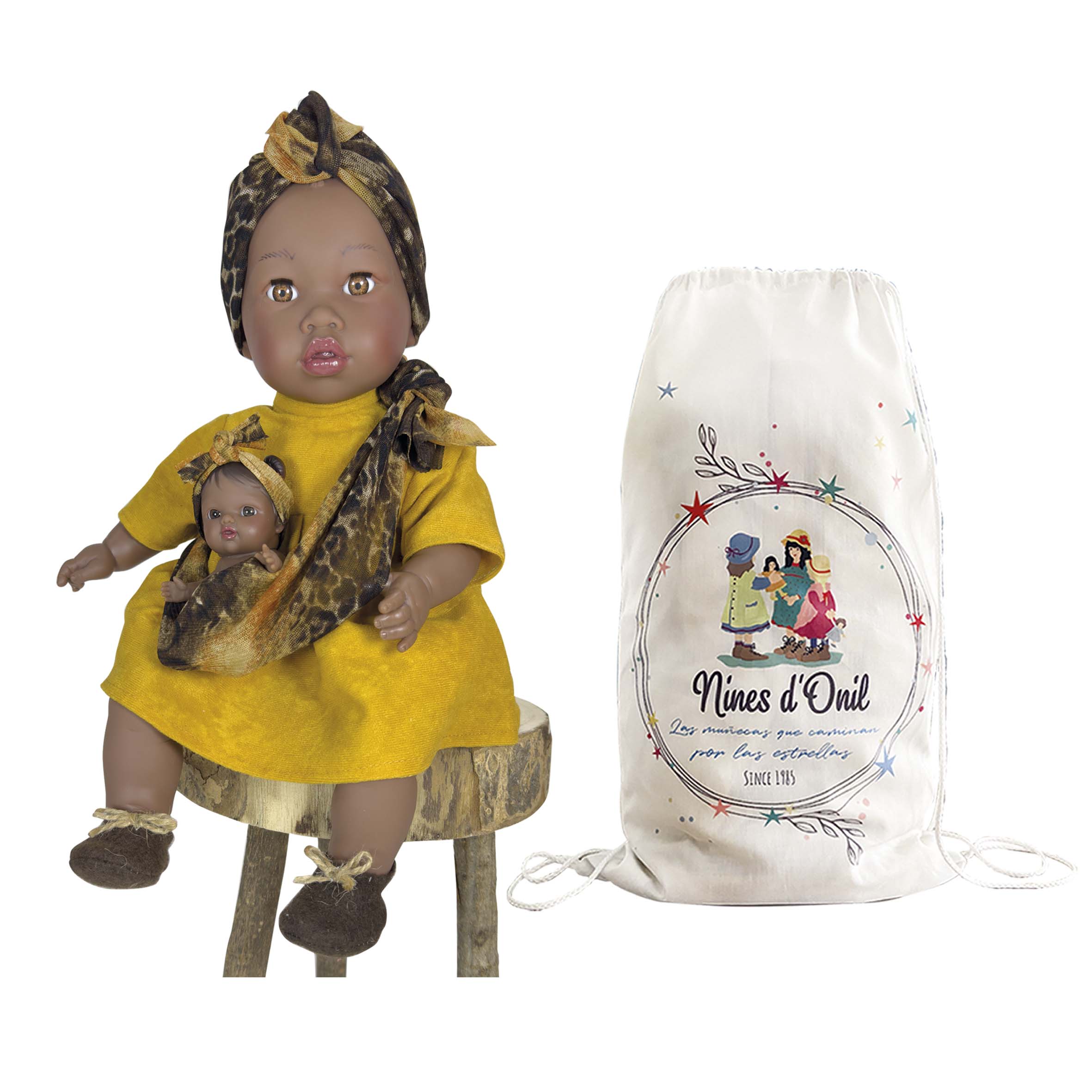 Nines Artesanals d'Onil Dolls - Wholesale Doll - Kids - ALIKA DOLL WITH OCHER BABY0