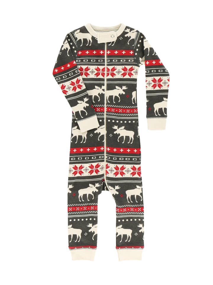 Lazy One - Wholesale Jumpsuit - Baby - Cabin Fair Isle Infant Unionsuit