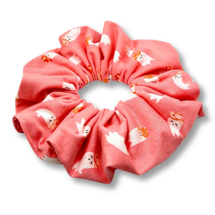 Pink Western Ghost Halloween-scrunchie voor wholesale door Enchanted Scrunch